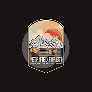 Emblem patch logo illustration of Petrified Forest National Park photo