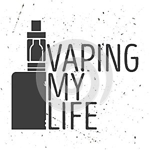 Emblem or poster of an electronic cigarette