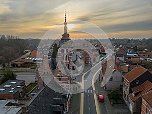 Emblem, Ranst, Belgium, 15th of February, 2023, Old Town Hall of Emblem, in the dorpstraat of the Little village of