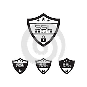 Emblem shield secure modern SSL logo