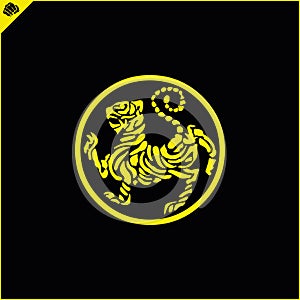 Emblem, symbol martial arts. SHOTOKAN KARATE TIGER