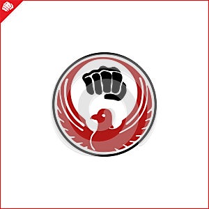 Emblem, symbol martial arts. WADO-RYU JAPAN KARATE