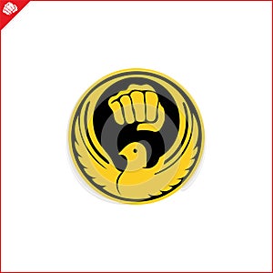 Emblem, symbol martial arts. WADO-RYU JAPAN KARATE