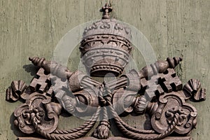 The emblem of the Vatican