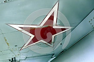 Emblem on the wing of a Soviet fighter