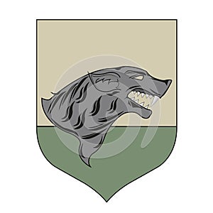 Emblem Wolf head illustration