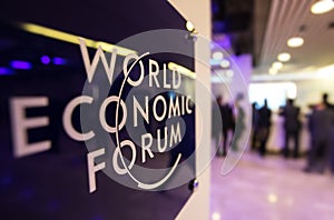 Emblem of the World Economic Forum in Davos