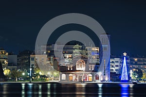 the emblematic church of Saint Constantine and Saint Helen, on the seafront of Volos, Greece