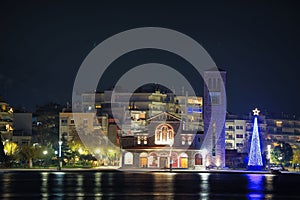 the emblematic church of Saint Constantine and Saint Helen, on the seafront of Volos, Greece