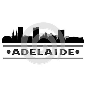 Adelaide Australia Icon Vector Art Design Skyline Flat City Silhouette Editable Template photo