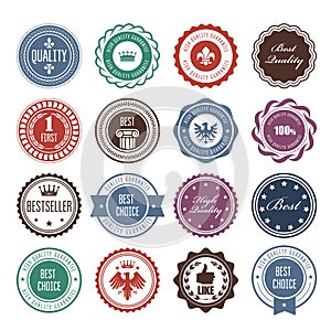 Emblems, badges and stamps - prize seals