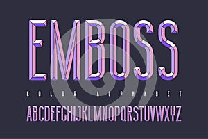 Emboss color font