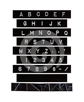 Embossed Alphabet Letter Tape photo