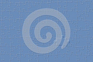 Embossed piece of a blue jigsaw puzzle