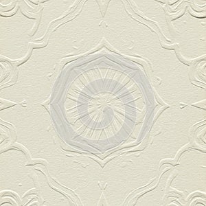 Embossed wallpaper design featuring an intricate abstract pattern. The texture is