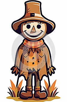 Scarecrow Clipart - Autumnal Elegance