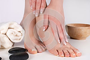 Embrace Beauty and Femininity: French Manicure and Pedicure in a Spa Studio