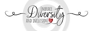 Embrace diversity and inclusion, vector