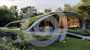 Embrace a greener way of living with this homes interactive exteriors featuring materials that respond to environmental photo