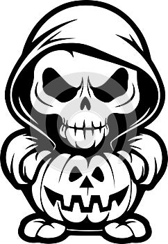 Spooktacular Spellcaster: Trendy Halloween Corrector Vector photo