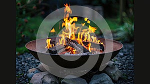 Embrace the night's warmth! Firepit glowing a beacon of comfort. Dive into the cozy evening ambiance. Share the