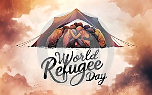 Embracing Humanity: World Refugee Day Poster