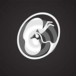 Embrion on black background