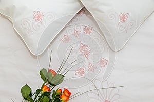 Embroidered bedding