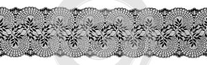 Embroidered Lace Trim Ribbon, Needlework Border, Embroidly