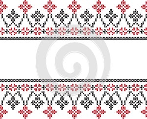 Embroidered pattern on transparent background