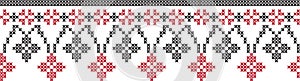 Embroidered pattern on transparent background