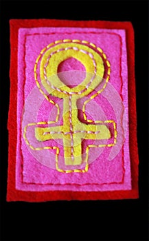 Embroidered Venus Symbol