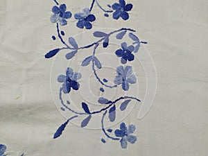 Embroidery on bedsheet