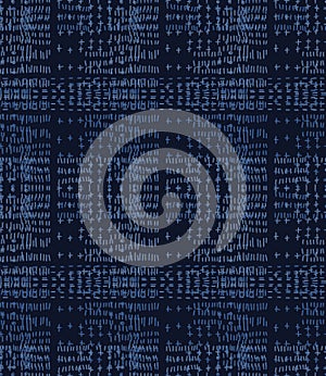 Embroidery Boro Patch Kantha Vector Pattern.