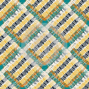 Embroidery carpet geometric tile seamless pattern.Tile shapes backdrop. Patchwork ornament. Vector illustration