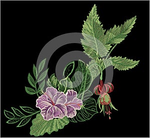 Embroidery Design textile print Illustration artwork