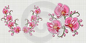 Embroidery floral neckline design photo