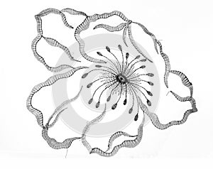 Embroidery flower