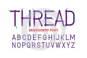 Embroidery font