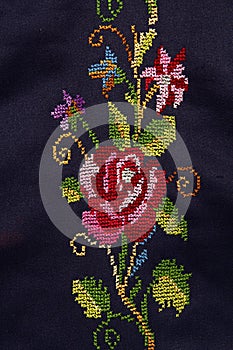 Embroidery by needle