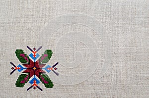 Embroidery ornament figure hemp canvas diamond rhombus lozenge star