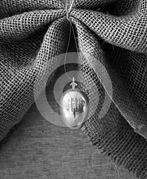 Embroidery sheet and a globe reflections