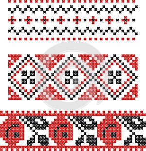 Embroidery Slavic cross pattern photo