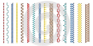 Embroidery stitch pattern set