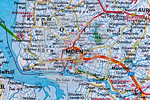 Emden, Germany, on a road m