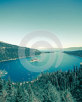 Emerald Bay Lake Tahoe Vintage