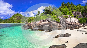 Emerald beaches of Seychelles