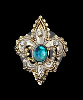 Emerald Brooch