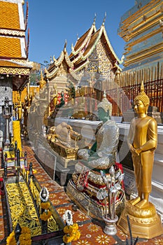 Emerald Buddha image in Wat Phrathat Doi Suthep, a highly revered Buddhist temple in Chiang Mai, Thailand