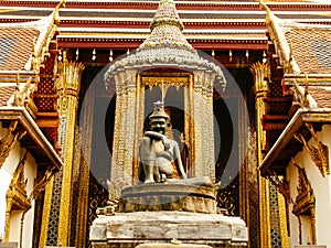 Emerald Buddha statue enshrined in Wat Phra Kaew, Thailand Bangkog